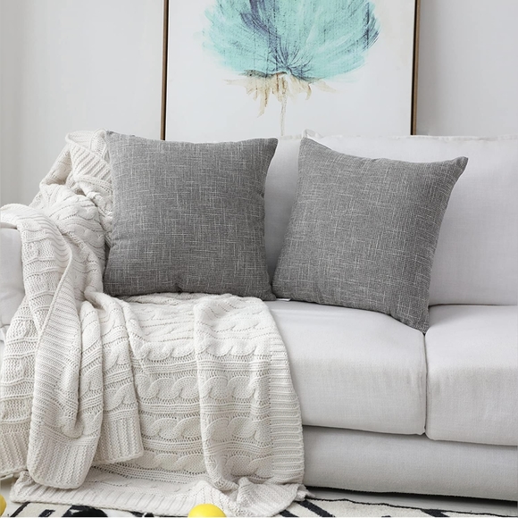 ๐ SOLD Two tone faux linen decorative shams BNWT - Picture 3 of 4